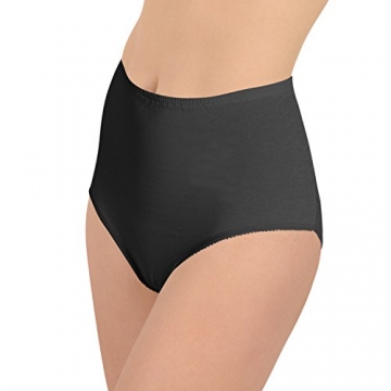 6er Pack Damen Slip in Feinripp-Qualität Schwarz-XL - 1