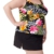 Attraco Damen Groß Größe Push-up Tankini Oberteil Blumen Print Badeanzug 52 - 