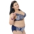 Baymate Damen Plus Size 2 Pieces Bikini Set Mit Bra Und Bottom Drucken Badeanzug Weiß 3XL - 