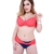 Baymate Damen Plus Size Klassisch Push-Up Bikini Set Bademode Badebekleidung Orange 3XL -