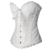 FeelinGirl Frauen Bridal Wäsche schnürt sich oben Satin ohne Knochen Korsett mit G-Schnur 3XL Weiß - 