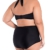 LETSDO Bandeau Hohe Taillen Plus Size Bademode (XXXL(EU 54-56), Schwarz) - 