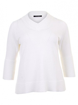 Pullover Acacia mit schicken Details in weiß in Übergrößen (XL) von Marina Rinaldi - 1