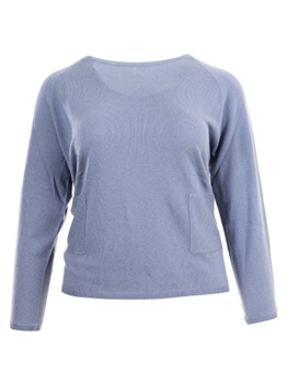 Pullover mit Taschen in blau in Übergrößen (XXL) von Elena Miro -