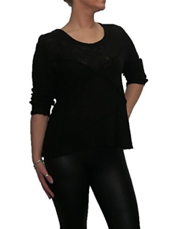 Shirt von SARAH SANTOS auch in großen Größen Schwarz Rundhalsausschnitt, Größe:XL - 