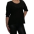 Shirt von SARAH SANTOS auch in großen Größen Schwarz Rundhalsausschnitt, Größe:XL - 