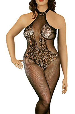 VIARDI® Verführerischer Neckholder - Bodystocking in S - L oder XL - XXL schwarz) -