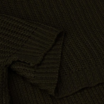 WOCACHI Damen Frauen Langarm Knit Long Top Pullover Stricken mit V-Ausschnitt lose beiläufige Pullover (XL, Armeegrün) - 