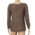 WOCACHI Damen Frauen Langarm-V-Neck Pullover Pullover Strickjacke lose Sweaters Mantel Jacke Braun (XL, Braun) - 