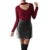 WOCACHI Damen Pullover Frauen Knit beiläufige Slim Fit Warm Lange Hülsen Pullover Outwear Tops Sweater Rot (XL, Rot) -