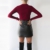 WOCACHI Damen Pullover Frauen Knit beiläufige Slim Fit Warm Lange Hülsen Pullover Outwear Tops Sweater Rot (XL, Rot) - 