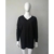 WOCACHI Damen Womens Casual Langarm-Pullover Sweaters Mantel Bluse Schwarz (XL, Schwarz) - 